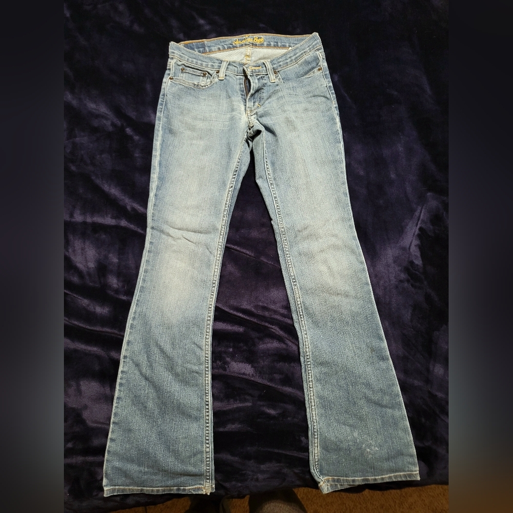 American Eagle stretch skinny flare jeans 0 long